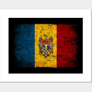 Moldova Flag Women Men Children Moldova Vintage Posters and Art